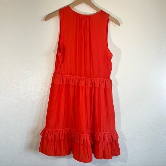 Ramy Brook Moira sunset orange V neck dress - Picture 11 of 12